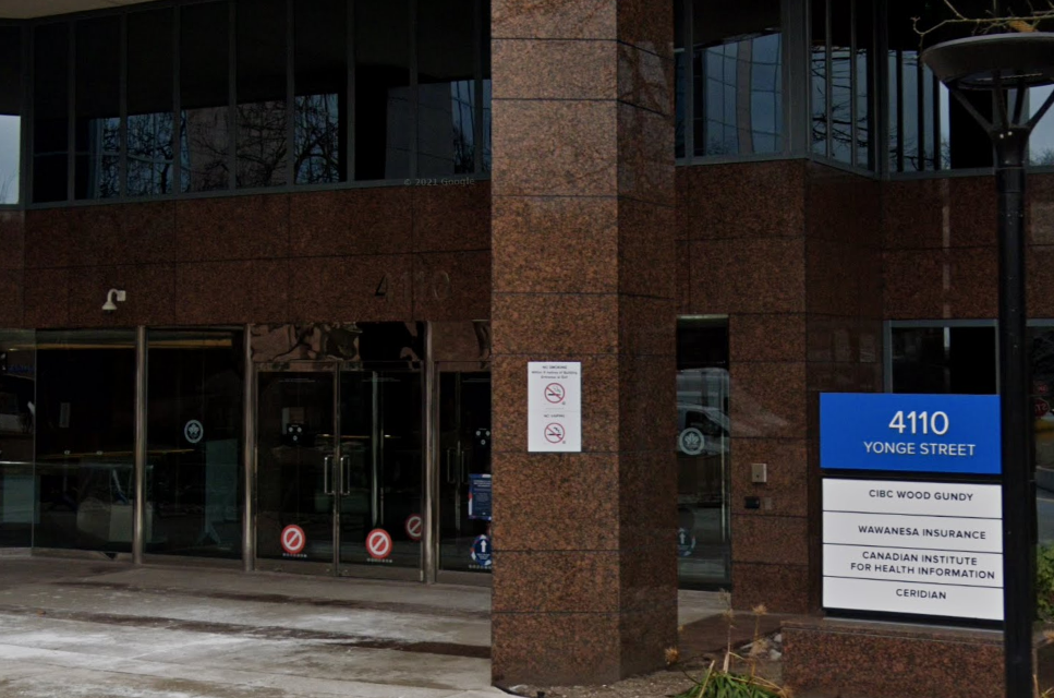 The exterior of CIHI's Toronto office building