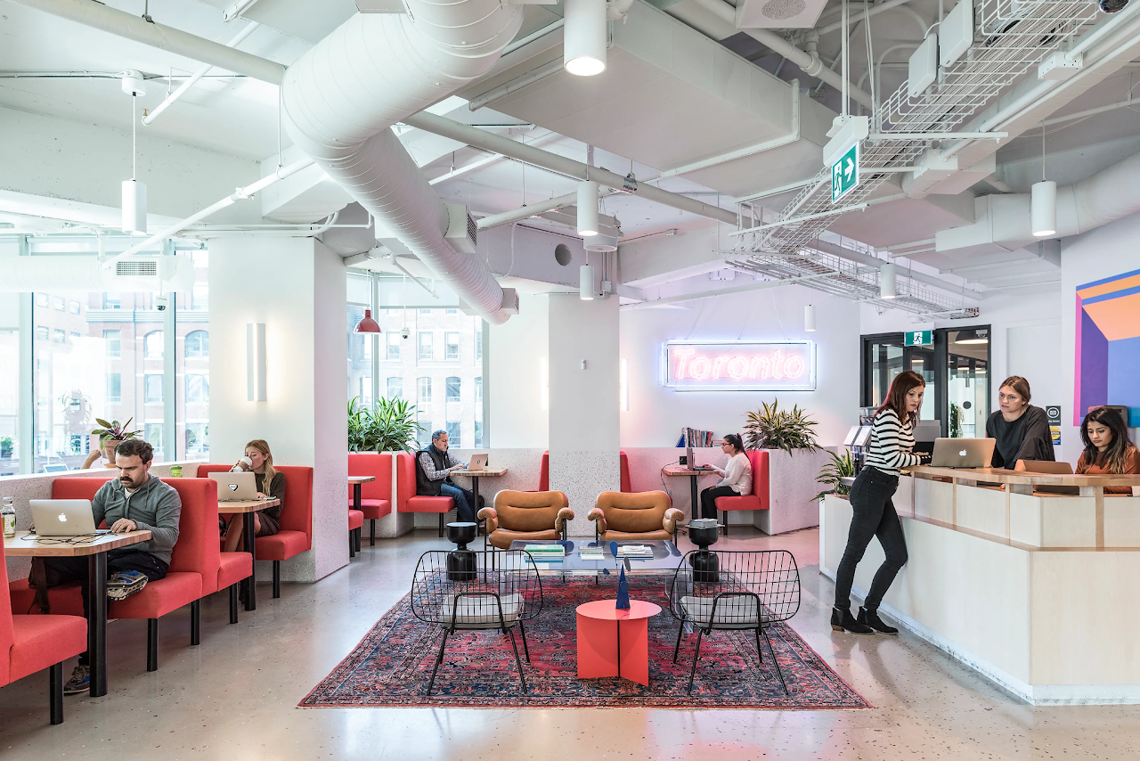 The third floor lounge area where staff sometimes go for coffee